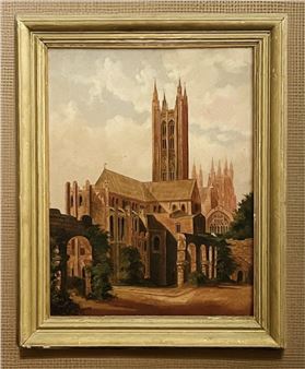 Original Frank Joseph Kinibbs - The Catherdral. Oil On Canvas. Signed Lower Left. Measures: 49.5cm x 37cm. With Frame: 61cm x 49cm. - Francis Joseph Knibbs