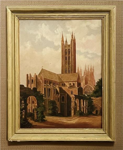 Original Frank Joseph Kinibbs - The Catherdral. Oil On Canvas. Signed Lower Left. Measures: 49.5cm x 37cm. With Frame: 61cm x 49cm. - Francis Joseph Knibbs