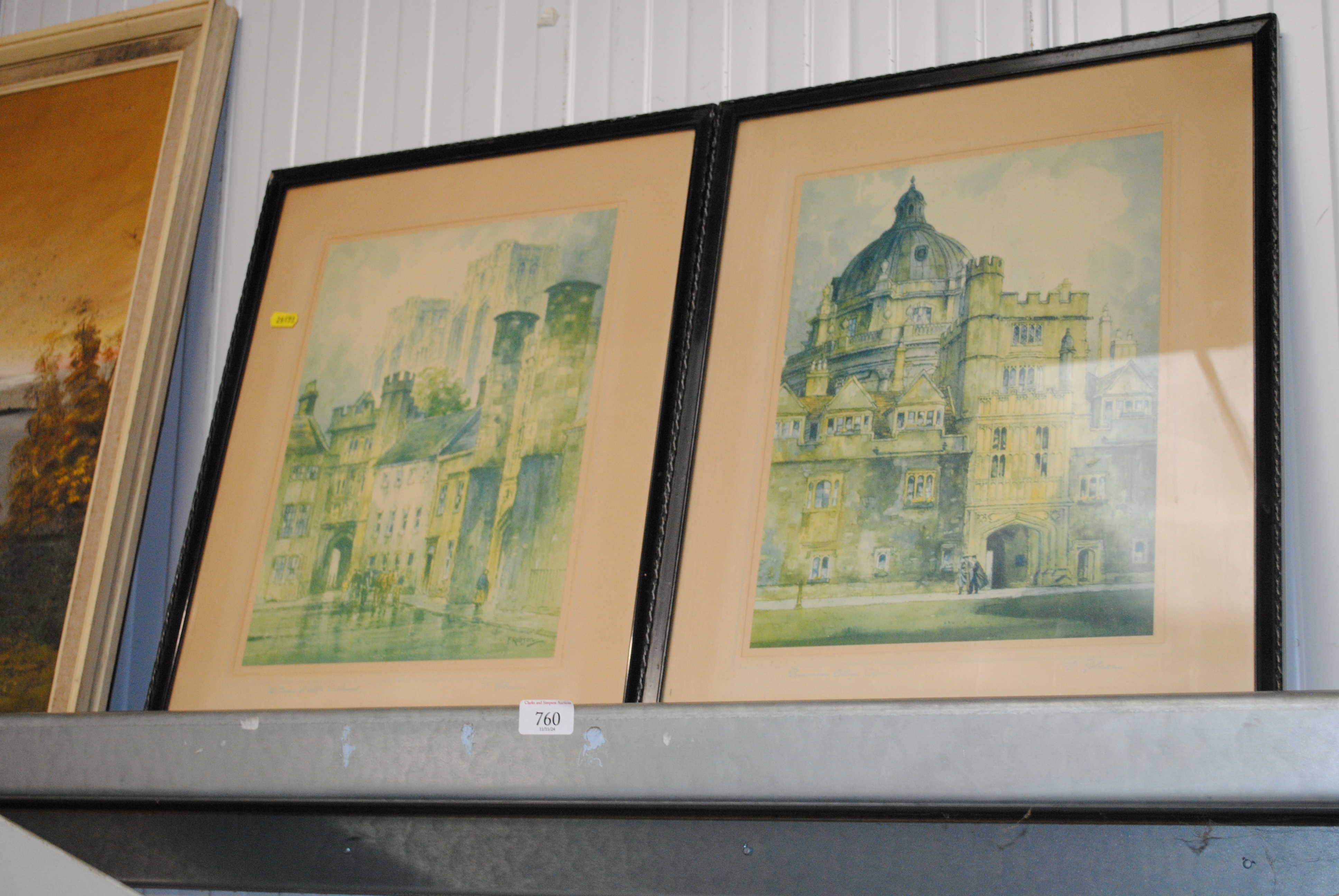 F. Robson | two prints depicting Cathedral and Oxfor | MutualArt