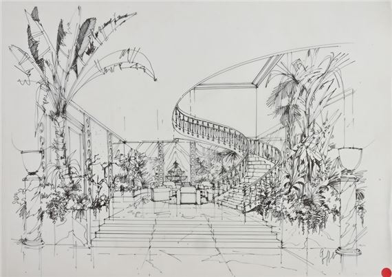 A Parisian apartment - View of the staircase by Gilles Quiffet