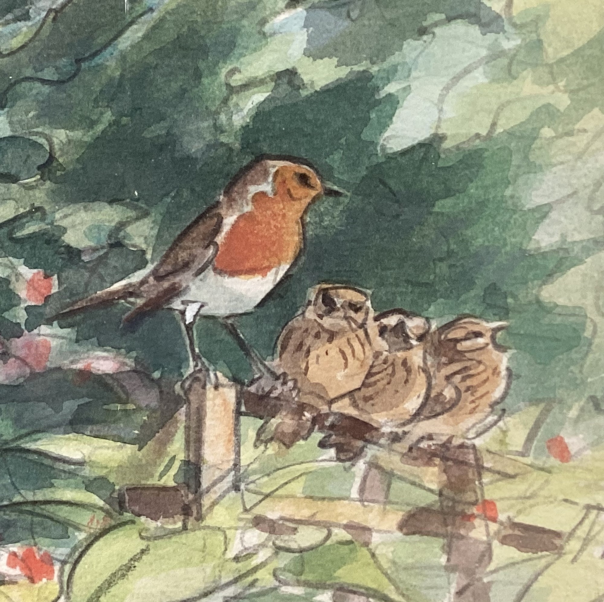 Peter Partington | spring time garden with birds and animals | MutualArt