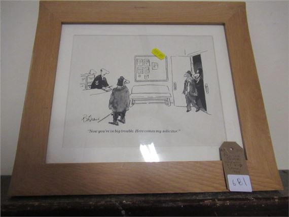 FRAMED PUNCH CARTOON BY BUD GRACE 1984 - Bud Grace