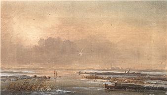 Edge of a lagoon - Fritz von Gumster