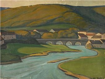 Madeleine DOILLON-TOULOUSE (1889-1967)
Landscape with bridge
Oil on canvas, signed lower right.
Chips and missing parts, accidents.
46 x 61 cm - Madeleine Doillon-Toulouse