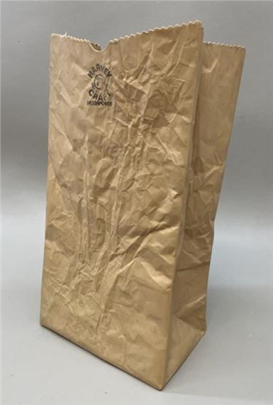 Michael Harvey | Michael Harvey, Lg Pop Art Paper Bag Ceramic Vase