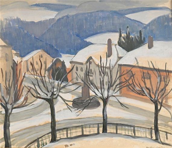 Madeleine DOILLON-TOULOUSE (1889-1967)
Village under the snow
Gouache, signed lower right.
Paper missing.
32 x 38 cm - Madeleine Doillon-Toulouse