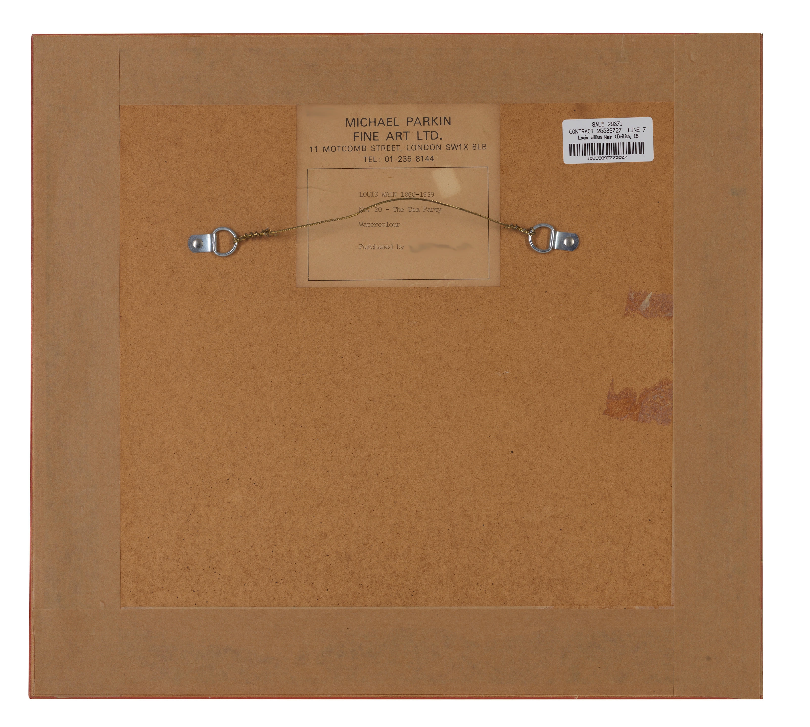 Artwork by Louis Wain, The Tea Party, Made of gouache, watercolour and pencil on paper