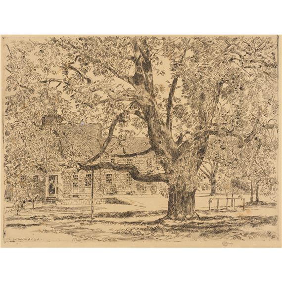 The Big Horse-Chestnut Tree, East Hampton by Childe Hassam, 1928