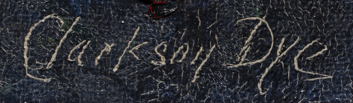 Artwork by Clarkson Dye, Moonlit Garden, Made of oil on canvas