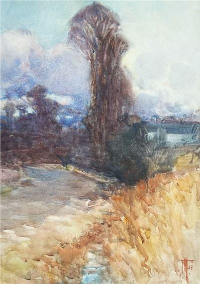 A Cornish Road by Frances Hodgkins, dated 1903