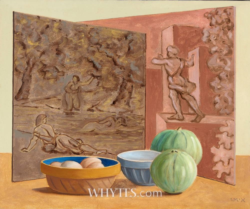 Artwork by Stephen McKenna, TWO MELONS, 1990, Made of oil on canvas