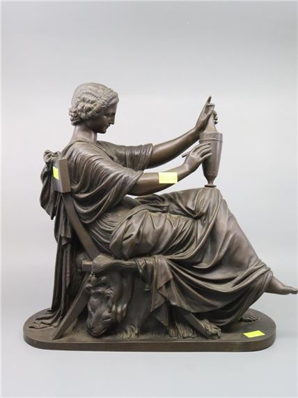 Victor Étienne Simyan | BRONZE STATUE OF A SEATED GREEK FIGURE, SIGNED ...