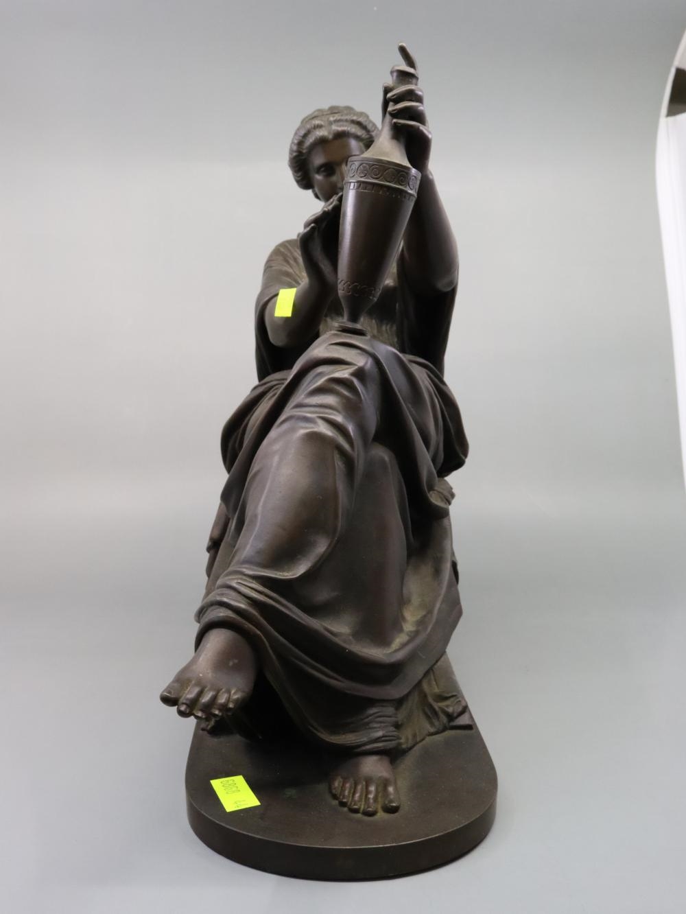 Victor Étienne Simyan | BRONZE STATUE OF A SEATED GREEK FIGURE, SIGNED ...