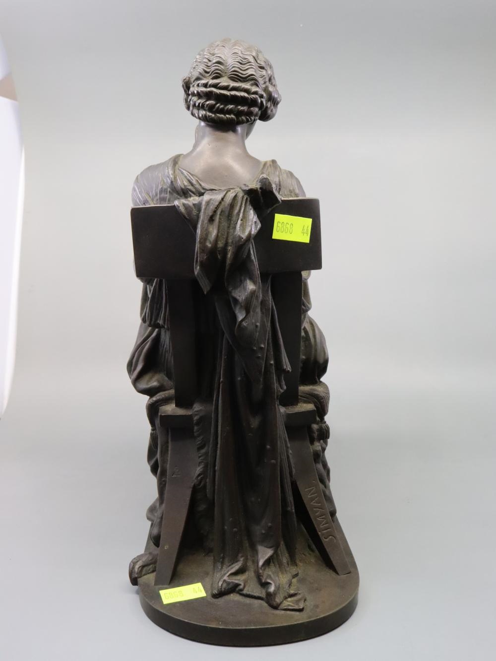 Victor Étienne Simyan | BRONZE STATUE OF A SEATED GREEK FIGURE, SIGNED ...
