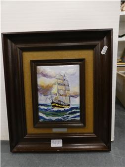 'Nunez Segura' depicting a galleon at sea - Nuñez Segura