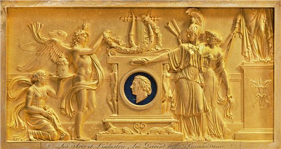 Relief with an Homage to the Comte de Paroy (1740 - 1824) - Lucien-françois Feuchère