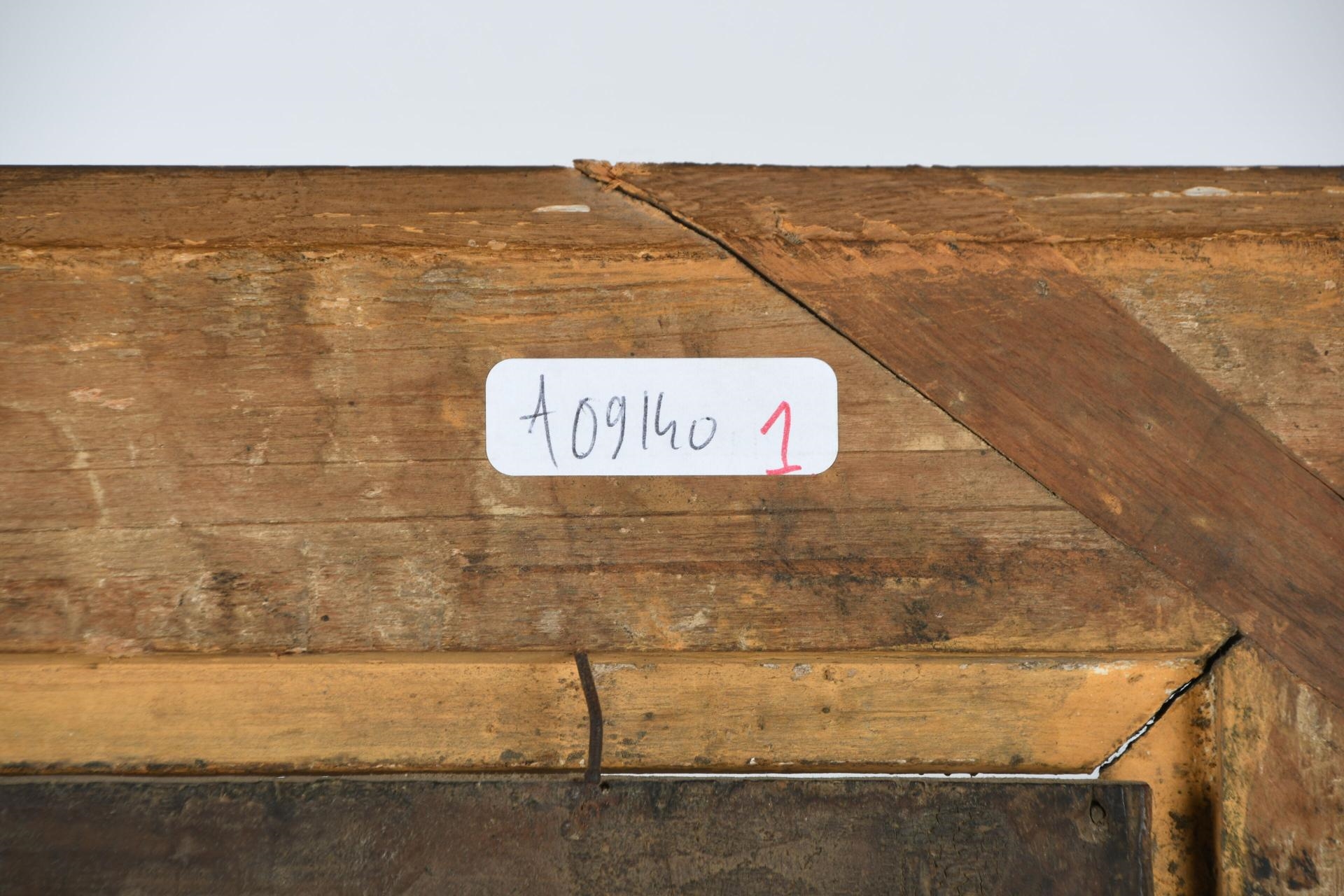 Artwork by Michel Duplessis, Convoi militaire traversant un fleuve, Made of Walnut panel