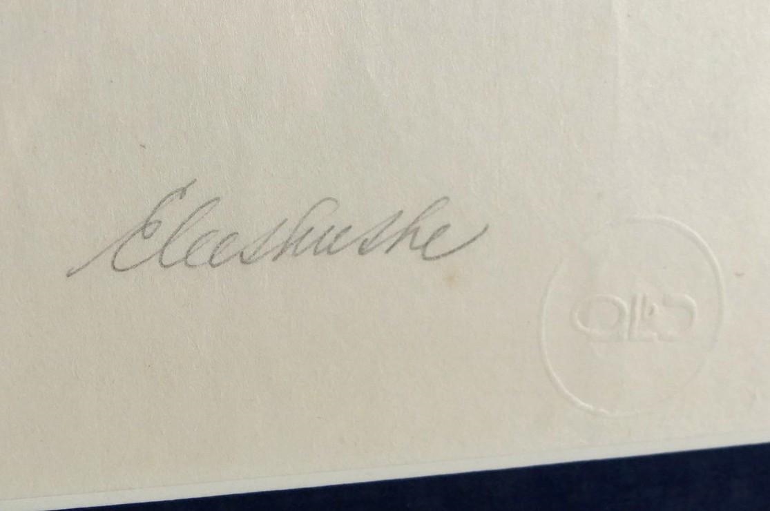 Artwork by Eleeshushe Parr, End of the Hunt, Made of stonecut print in colours