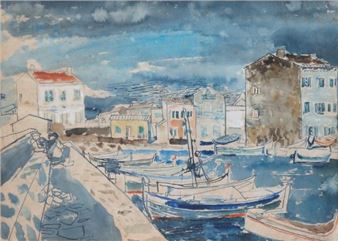 Italienische Hafenansicht - Josef Pieper