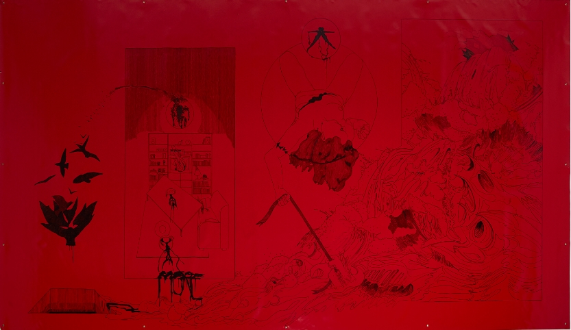 Artwork by Lotte Konow Lund, Untitled, Made of Marker on PVC canvas