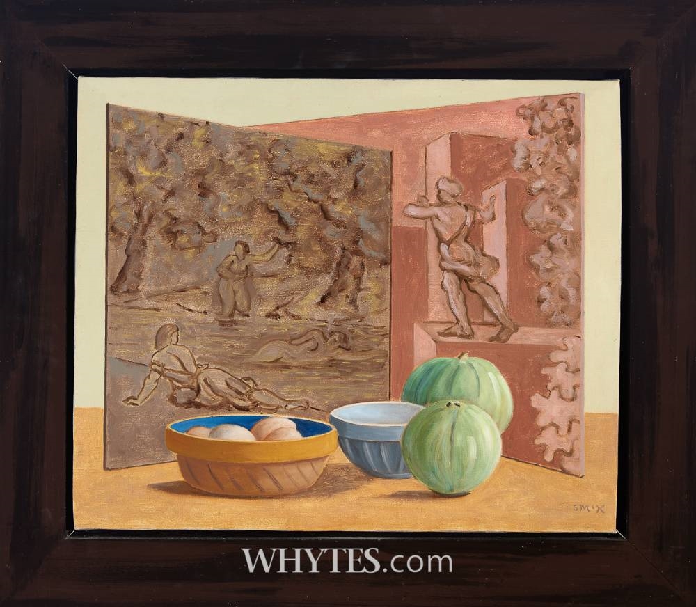 Artwork by Stephen McKenna, TWO MELONS, 1990, Made of oil on canvas
