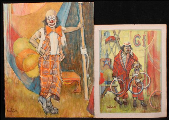Martin Wieland 
Portrait of a Clown by Martin Wieland, dated 1982