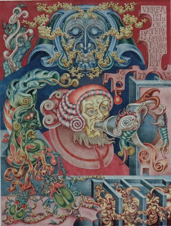 Artwork by Frederick Gross, Gross, Fridrich (XX) - "Verfall des Patera", 1971, Farblithografie auf Papier, unten links in Blei, Made of Farblithografie auf Papier