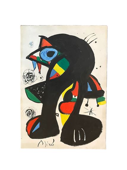 Joan Miró | Joan Miro - Untitled - Original Painting | MutualArt
