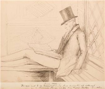 Pencil studies and copied manuscript verse by Charlotte Grimston, Countess of Verulam - Henry Vincent