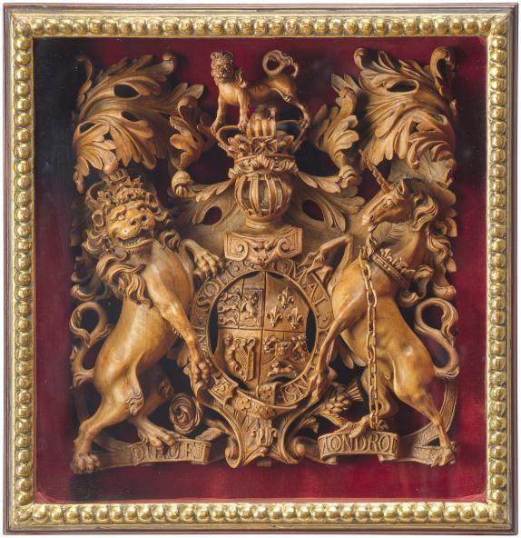 Artwork by George Seddon, Thomas Seddon, Coat-of-Arms of the Hanover family, Made of Pear or Lime tree wood