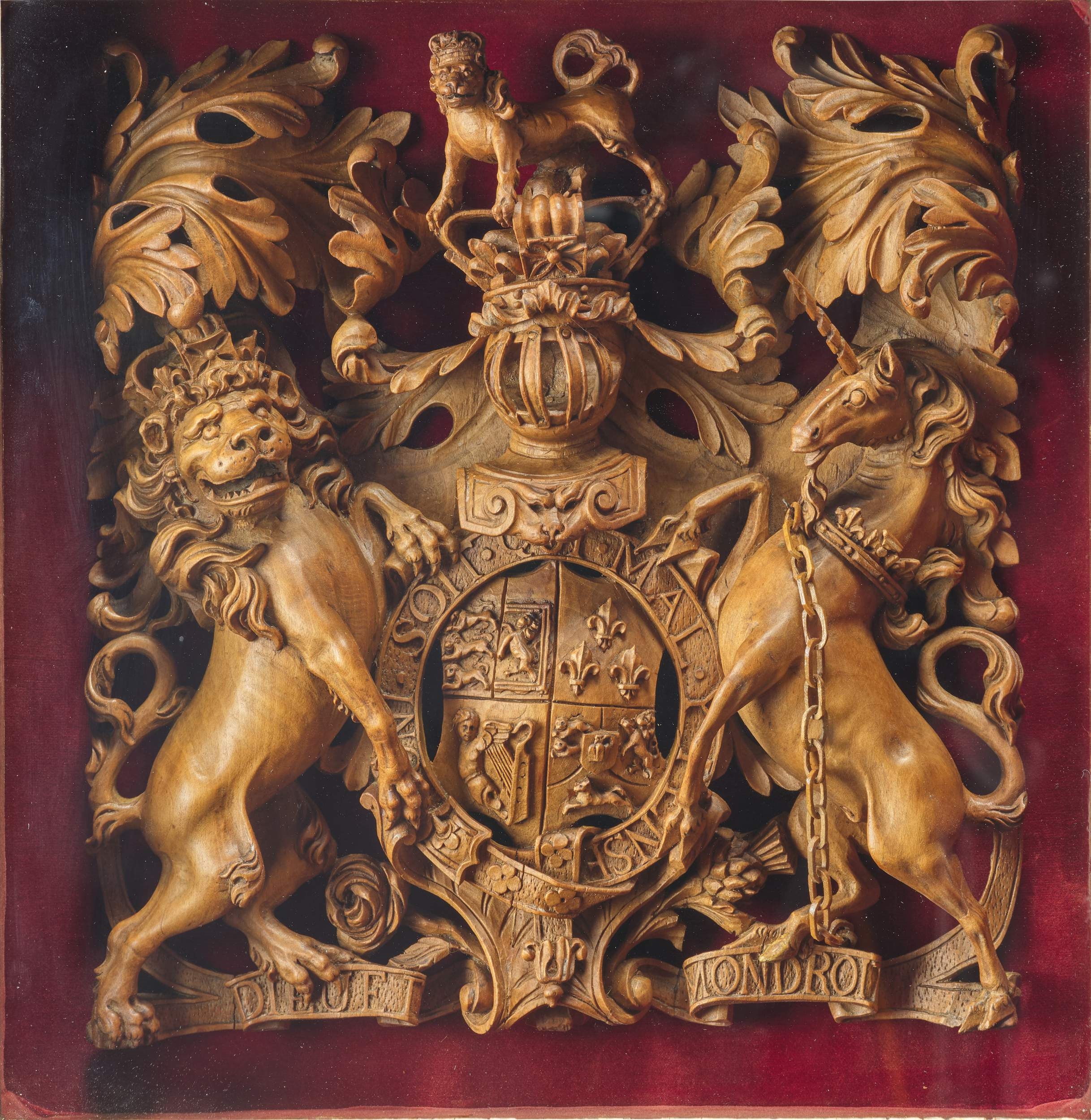 Artwork by George Seddon, Thomas Seddon, Coat-of-Arms of the Hanover family, Made of Pear or Lime tree wood