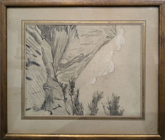 PAYSAGE DE MONTAGNE - PAYSAGE AUX SAULES by Jean-Honoré Fragonard, Early 20th century