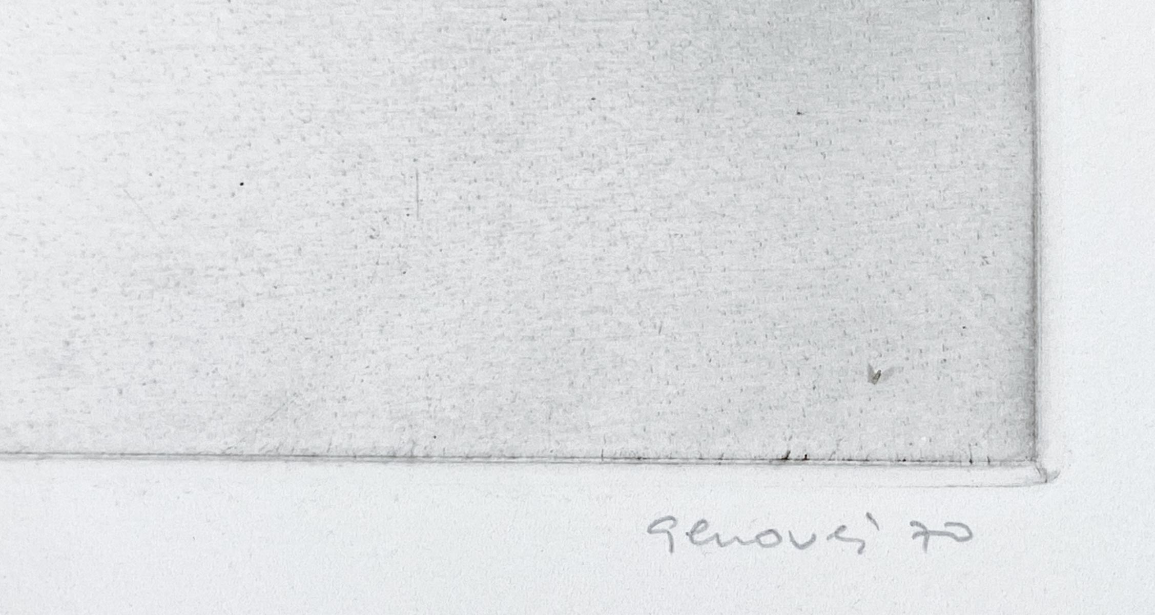 Artwork by Juan Genovés, Juan Genoves Etching "Pagina Doublada", Made of etching on paper