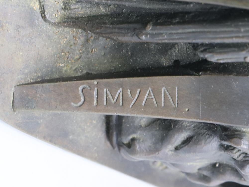 Victor Étienne Simyan | BRONZE STATUE OF A SEATED GREEK FIGURE, SIGNED ...