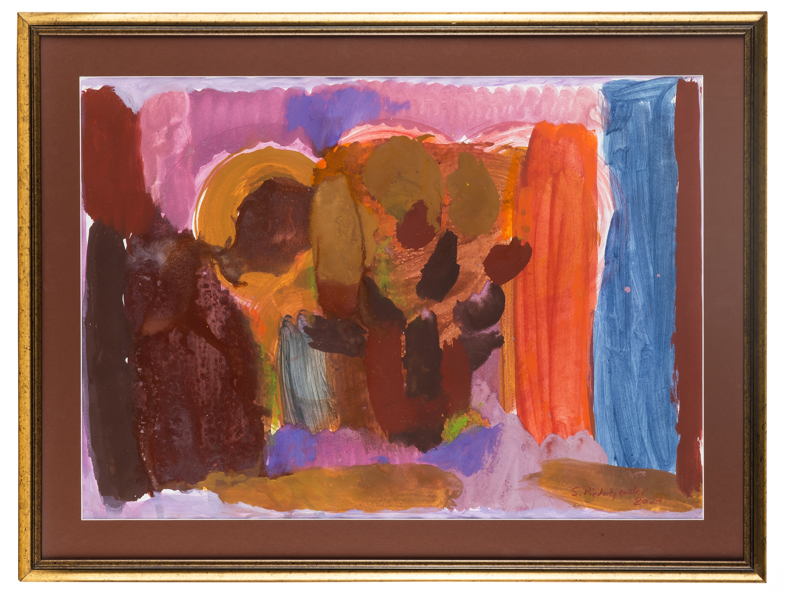 Artwork by Sylwester Piedziejewski, Pejzaż, 2021, Made of acrylic on paper