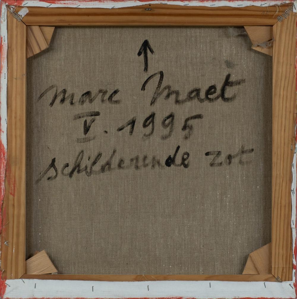 Marc Maet | oil on canvas 'Schilderende zot' (1995) | MutualArt