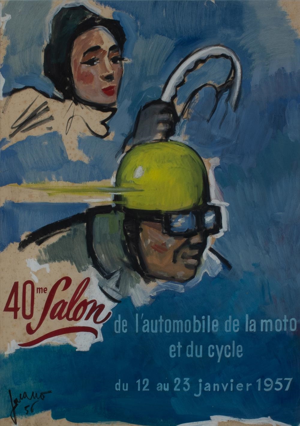 Jacques (1923- Hanot | Design Poster 40me Salon De L'automobile De La ...