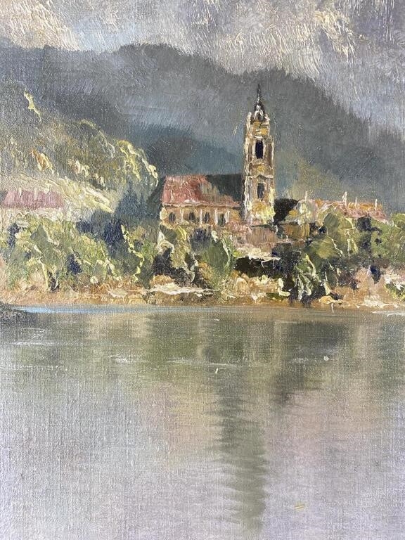 Artwork by Georg Soller, Georg Soller (German, 1906-1965) Oil Landscape, Made of Oil on canvas