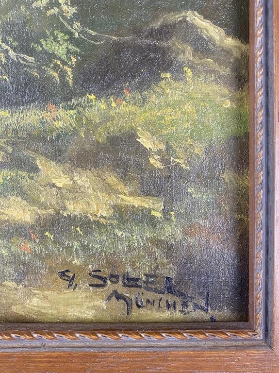 Artwork by Georg Soller, Georg Soller (German, 1906-1965) Oil Landscape, Made of Oil on canvas