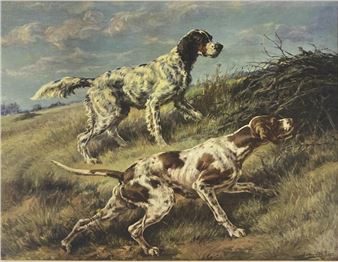 Edmund Osthaus "Hunting Dogs" Lithograph - Edmund Henry Osthaus