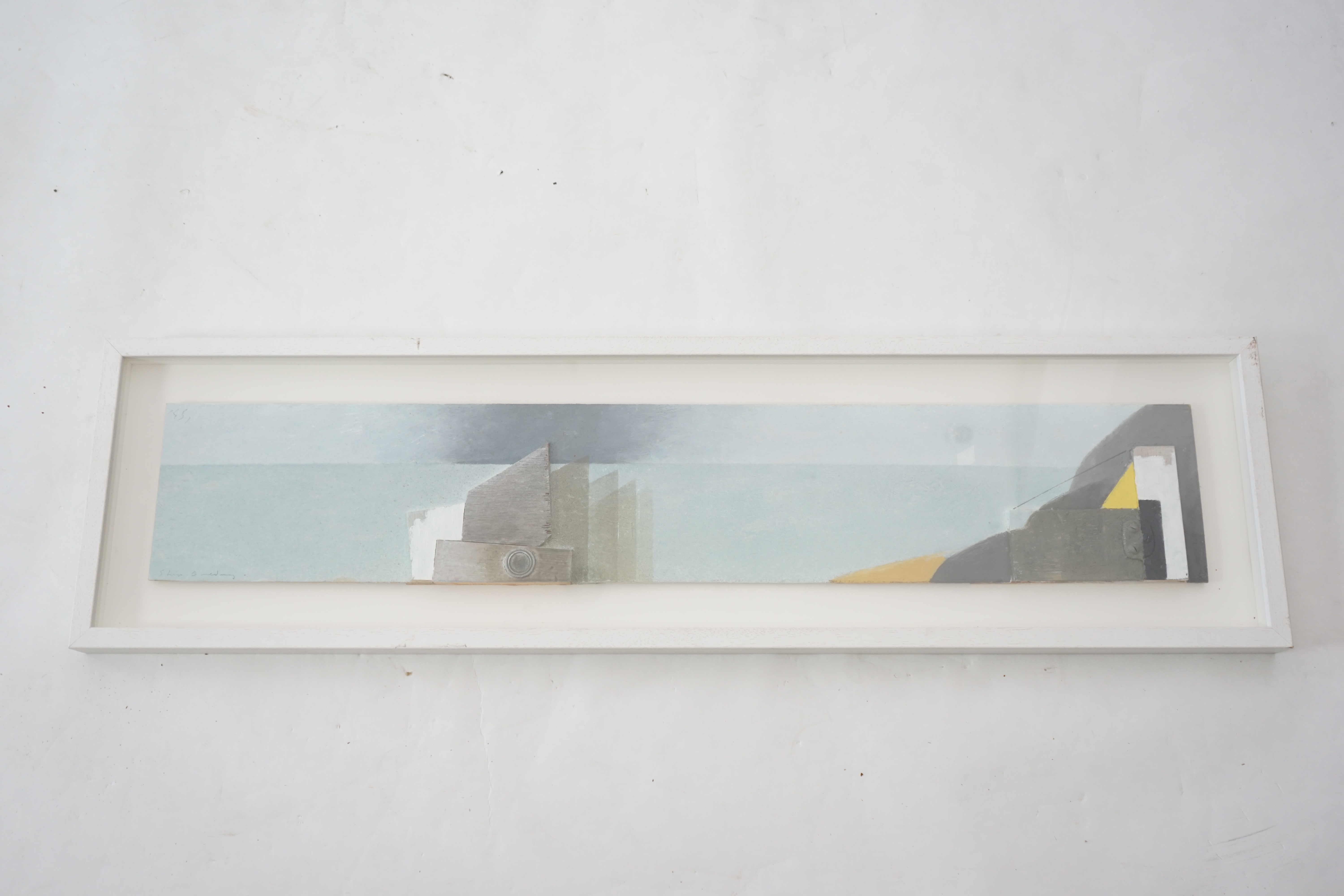 Artwork by Keith Purser, Ship Building, Made of mixed media on board