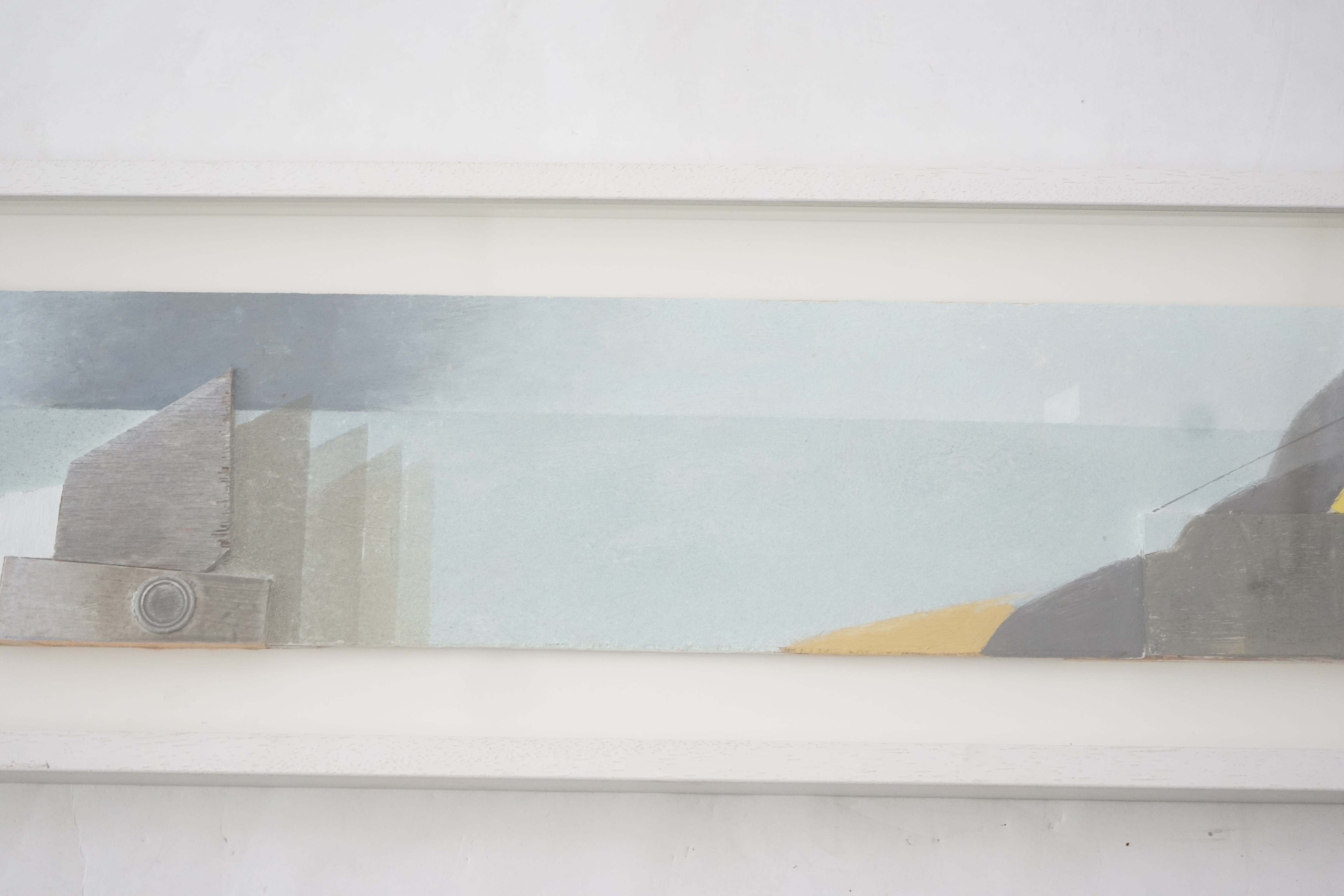 Artwork by Keith Purser, Ship Building, Made of mixed media on board