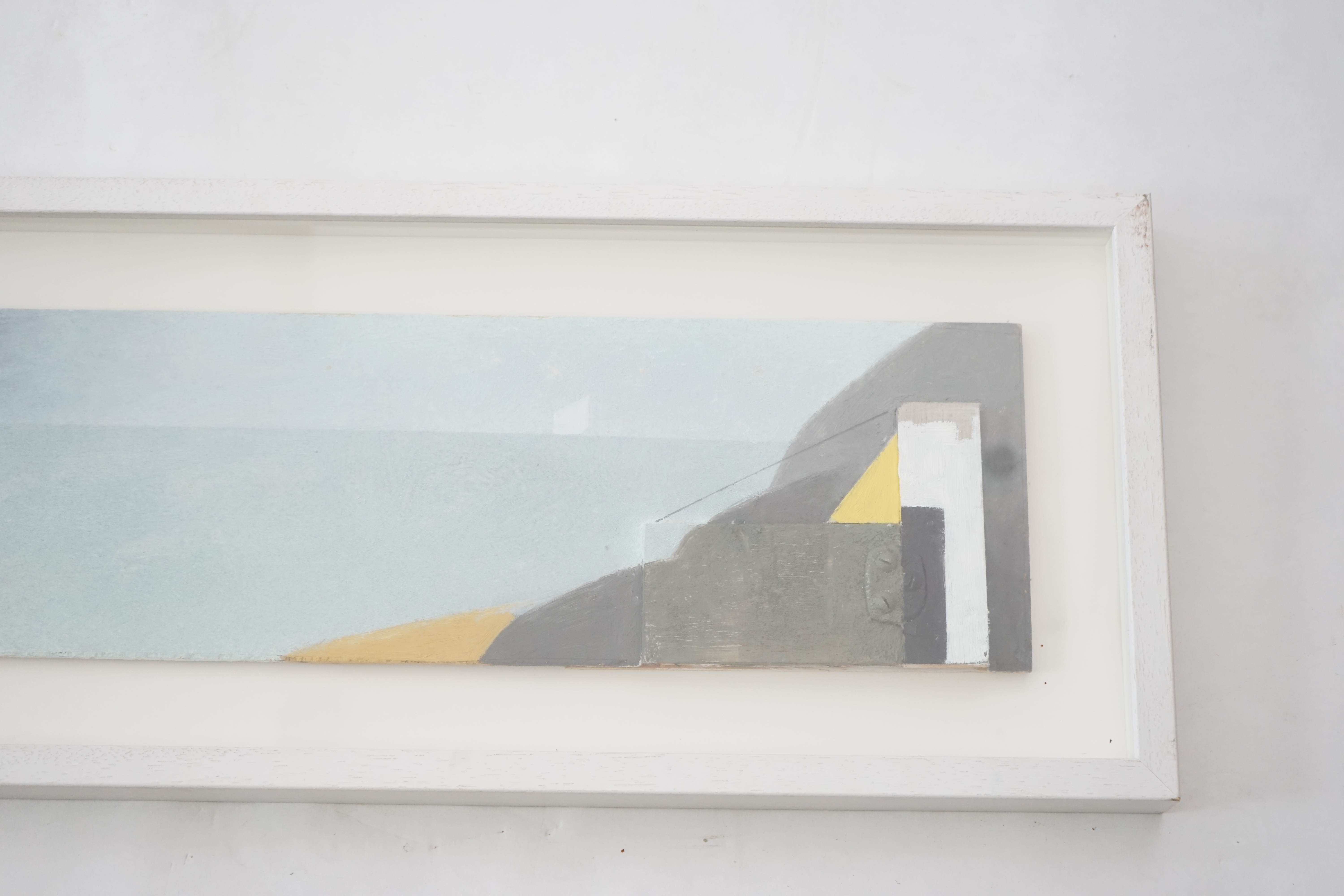 Artwork by Keith Purser, Ship Building, Made of mixed media on board