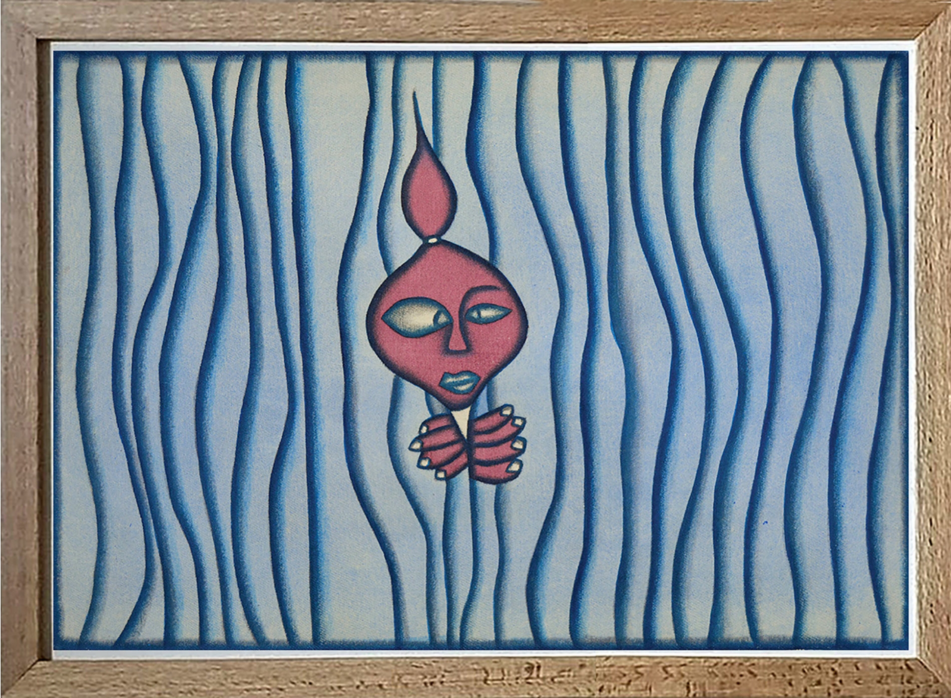 Artwork by Gusti Ayu Kadek Murniasih, Mengintip (Peeping, Made of acrylic on canvas