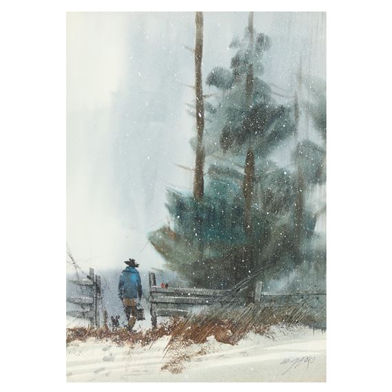 Untitled (Man in Snow - Edward C. Gifford