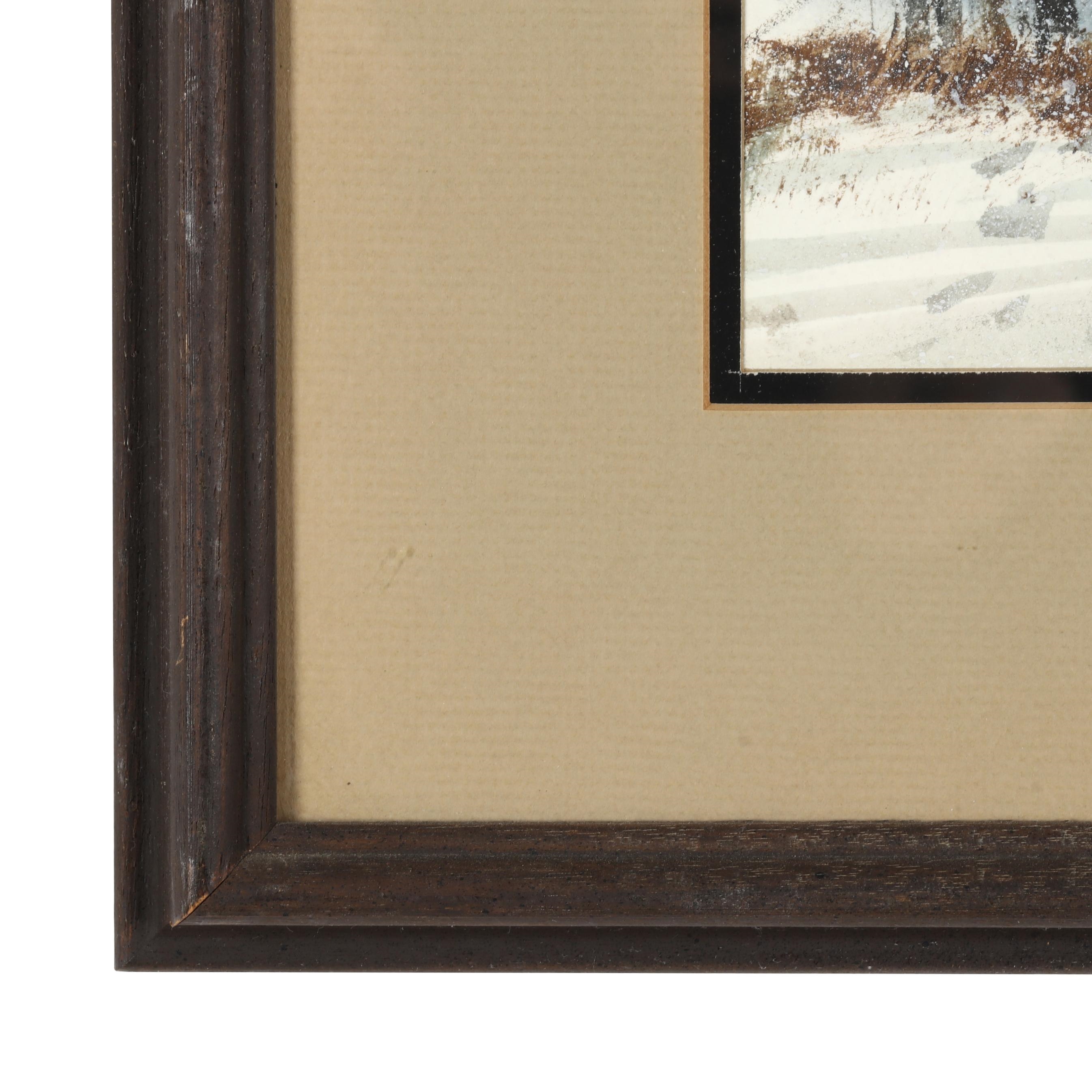 Artwork by Edward C. Gifford, Untitled (Man in Snow, Made of Watercolor and gouache on paper