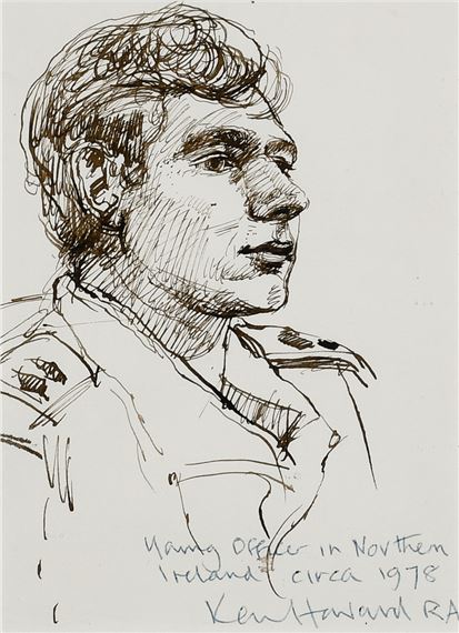 Ken Howard | Portrait study of a young officer (Circa 1978) | MutualArt