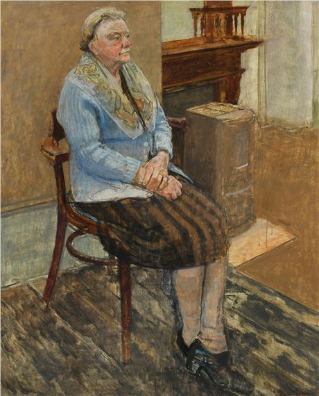 Patrick George | Portrait of a lady seated in an interior | MutualArt