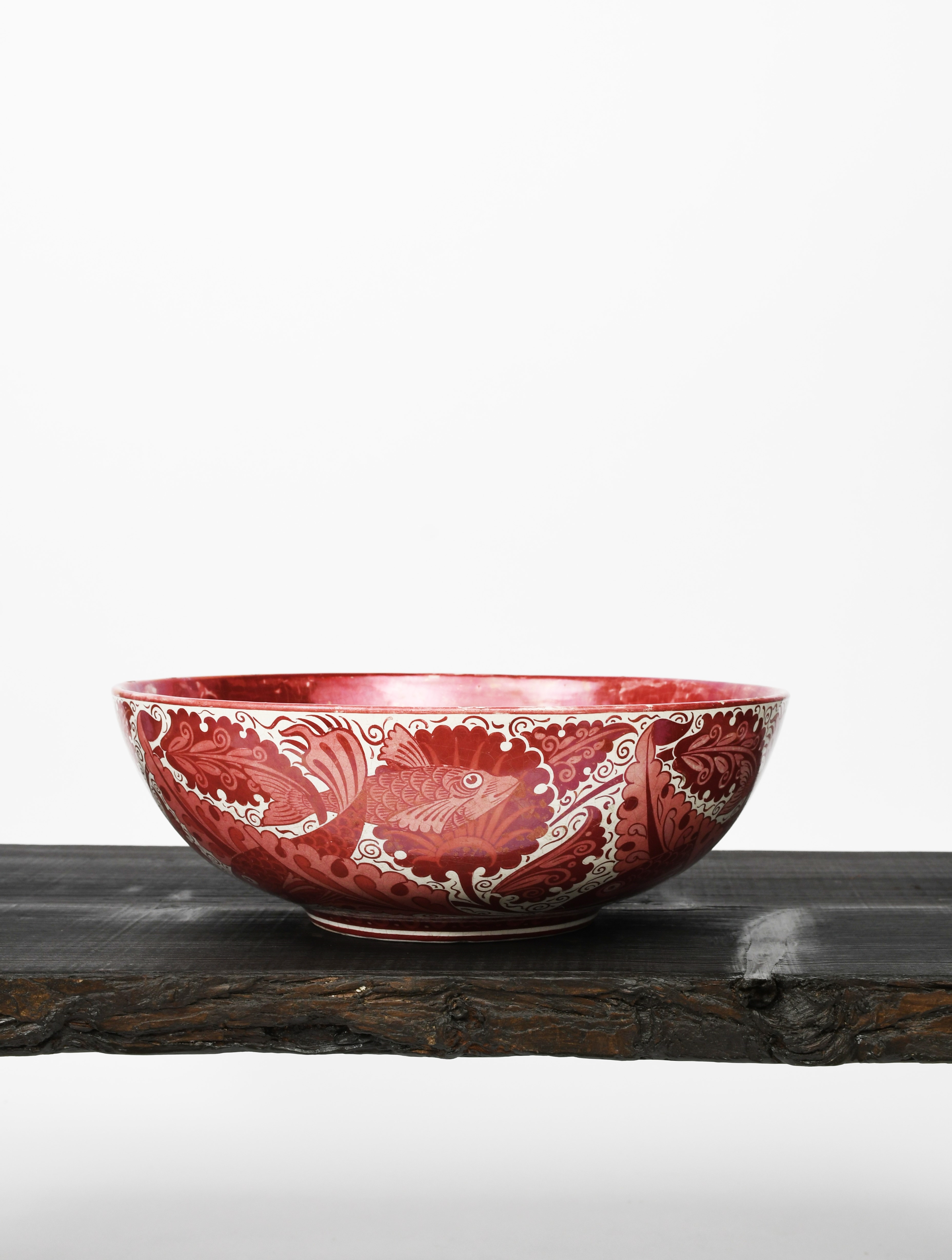 Fred Passenger | Ruby lustre bowl | MutualArt