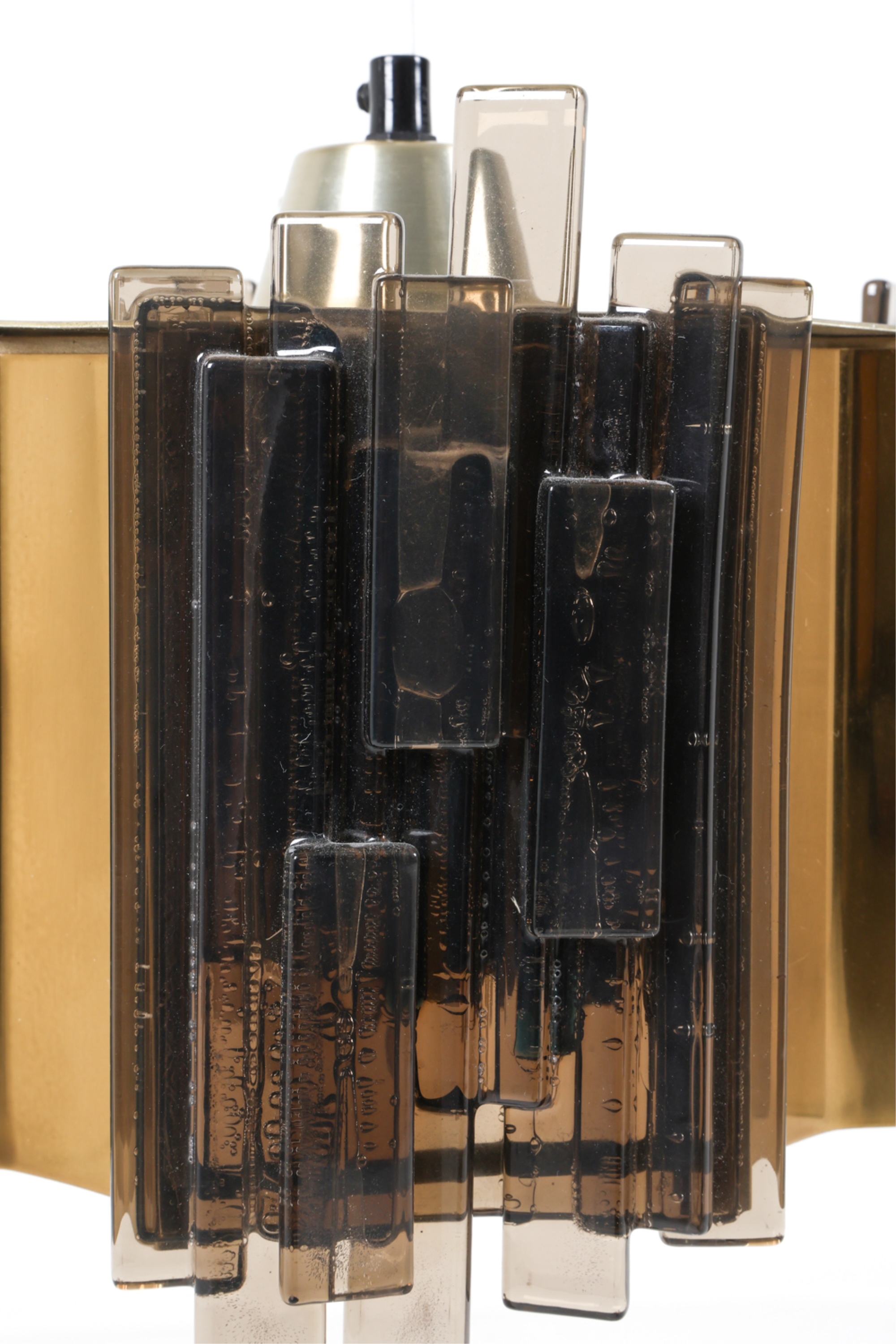 Artwork by Claus Bolby, Pendant light, Made of Brass and Bubbled acrylic